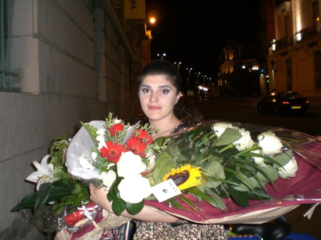 Anna Kasyan after the performance of Don Giovanni at the Opéra de Montpellier, July 2007