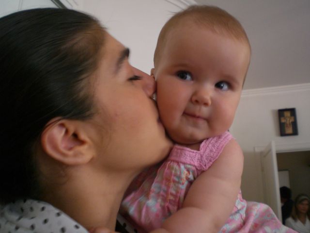 Anna Kasyan with Nastenka, the child of her friends.