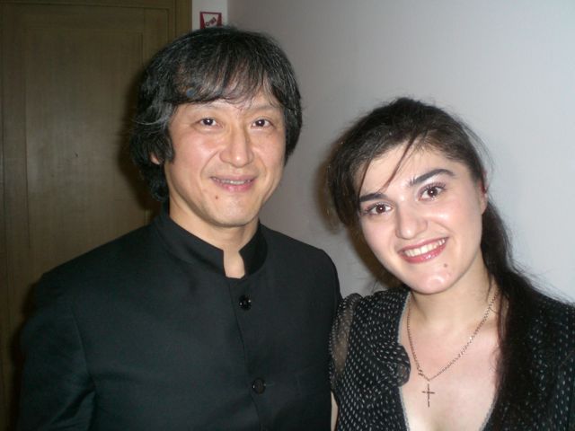 Anna Kasyan with Kazushi Ono in Palais de Beaux-Arts, Brussels.