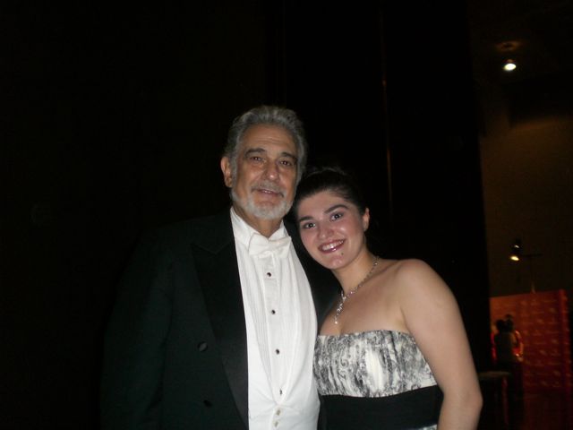 Anna Kasyan with Placido Domingo in Opéra de Québec, Canada.