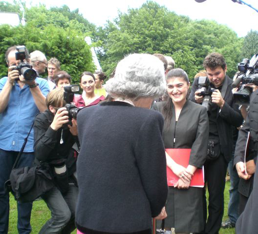 Queen Fabiola of Belgium and Anna Kasyan
